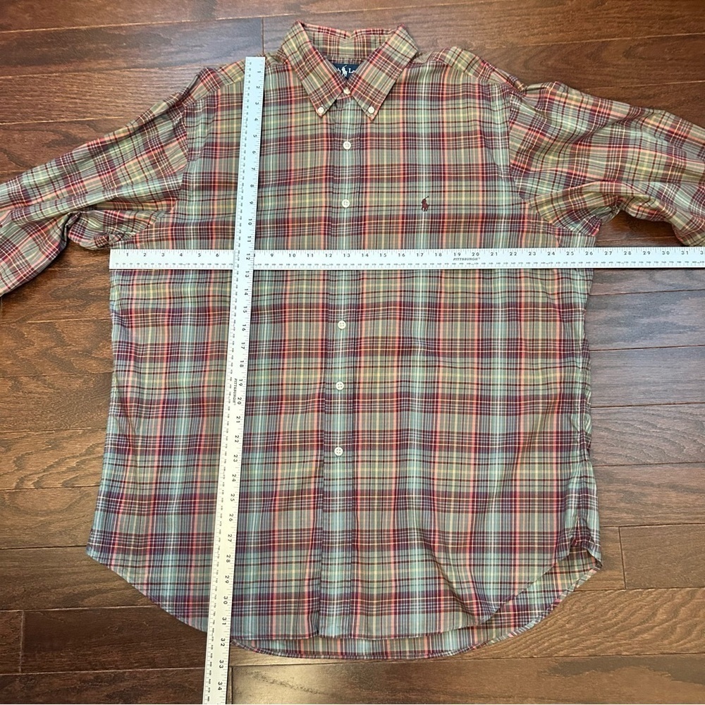 Ralph Lauren Classic Fit Long Sleeve Button Down Plaid Shirt - Picture 7 of 9